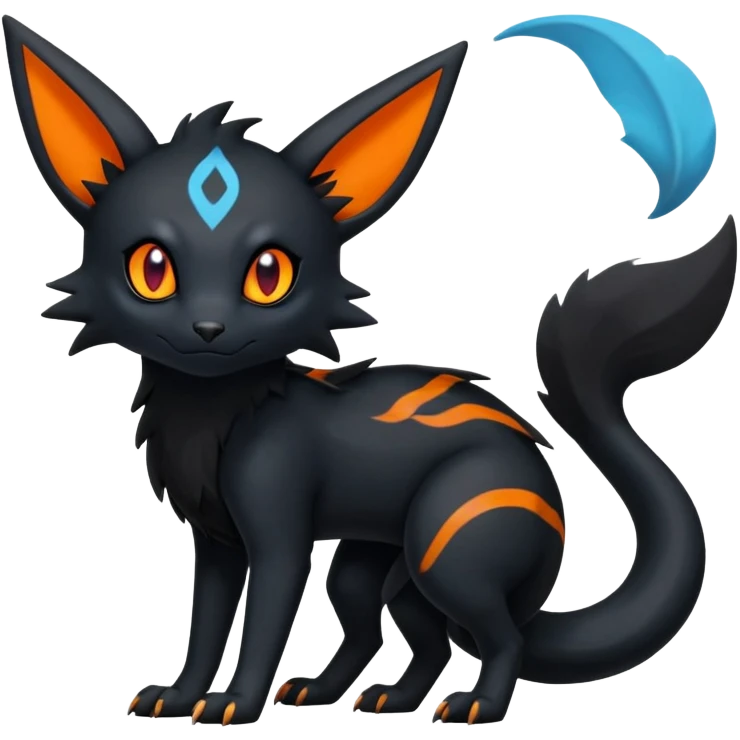 Salandit-Umbreon-Litten-Fakémon-hybrid-creature (full body)  emoji