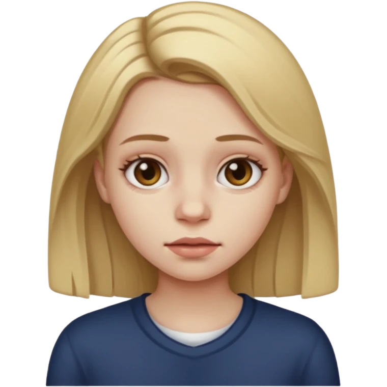 Recreate a dark blonde girl who is sick with the flu. emoji
