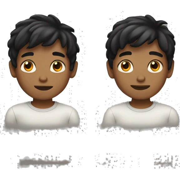 two boys with black hair emoji