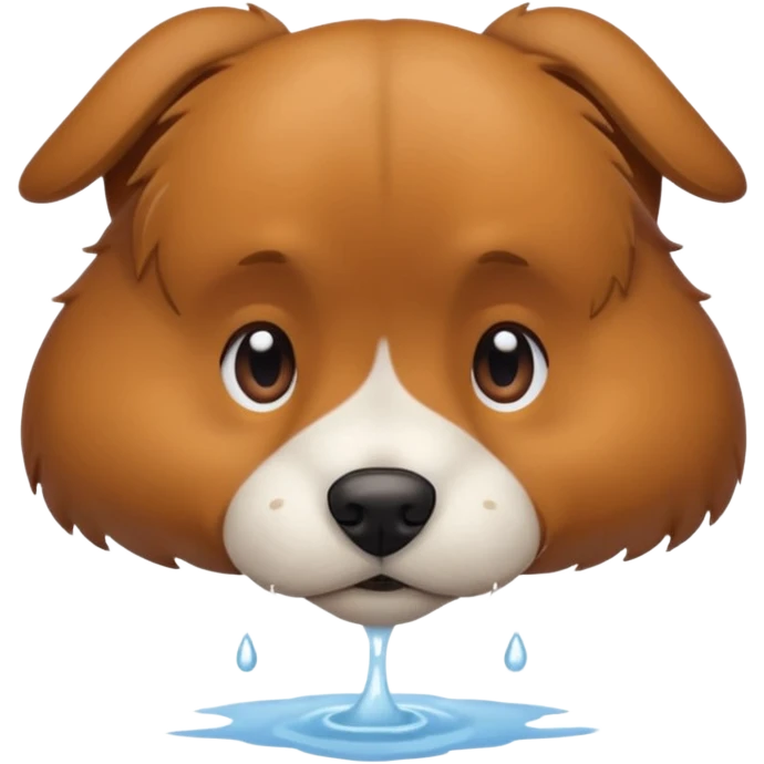 the dog has its head down, looking for tracks emoji