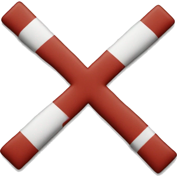 Red lag whit white cross inside emoji