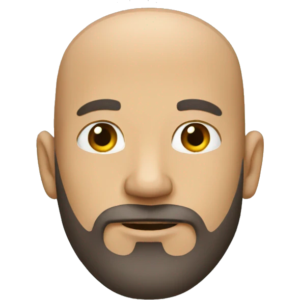 a bald man with beard emoji