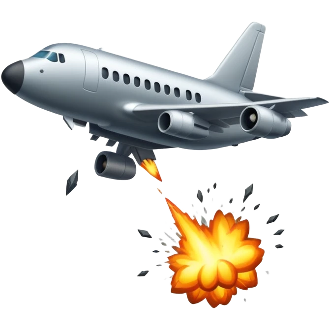 bomb dropping from an airplane emoji