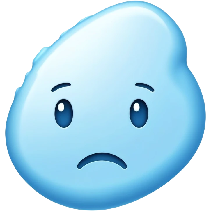 very irregular light blue spot, highly asymmetrical shape, abstract blob with jagged edges emoji