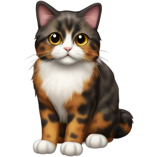 female persian tortoiseshell cat emoji