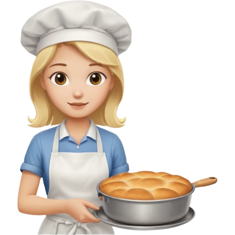 Blonde girl baking emoji