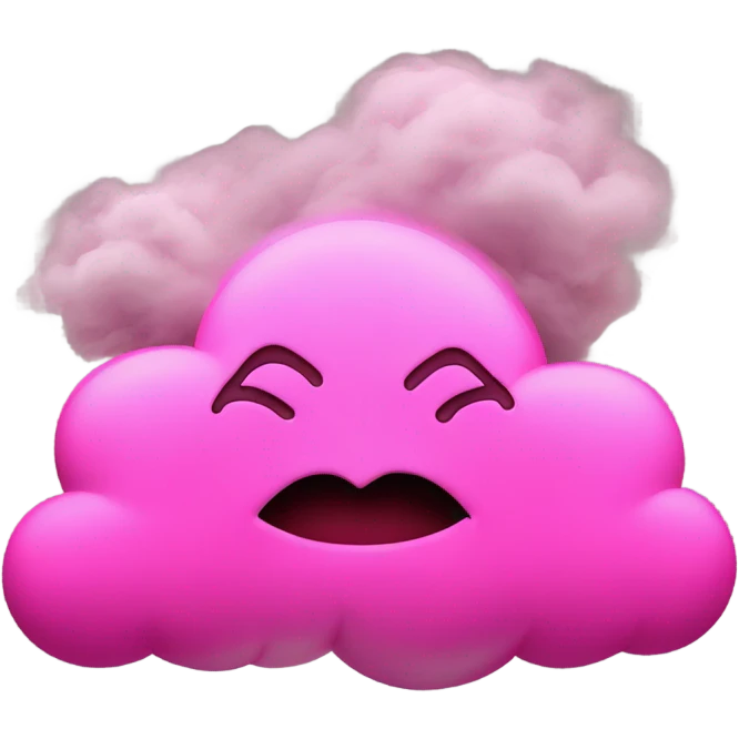 Neon pink lips smoke and release smoke emoji