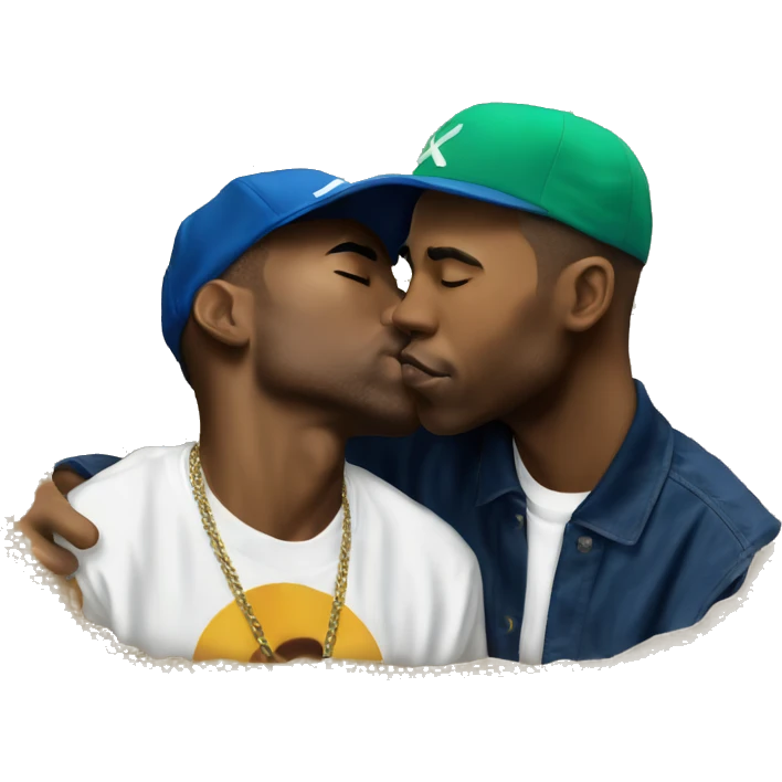 frank ocean kissing tyler the creator  emoji