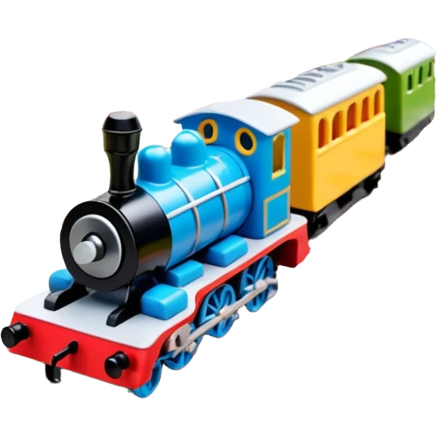 Toy Trains in a railway track  emoji