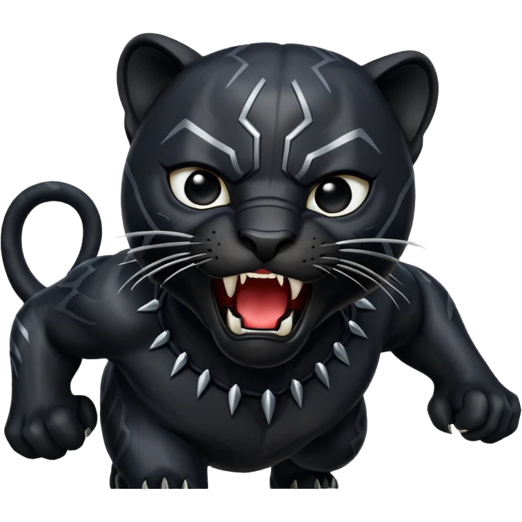 A black panther roaring. (Dangerous) emoji