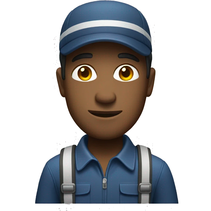 male tour guide with full body emoji