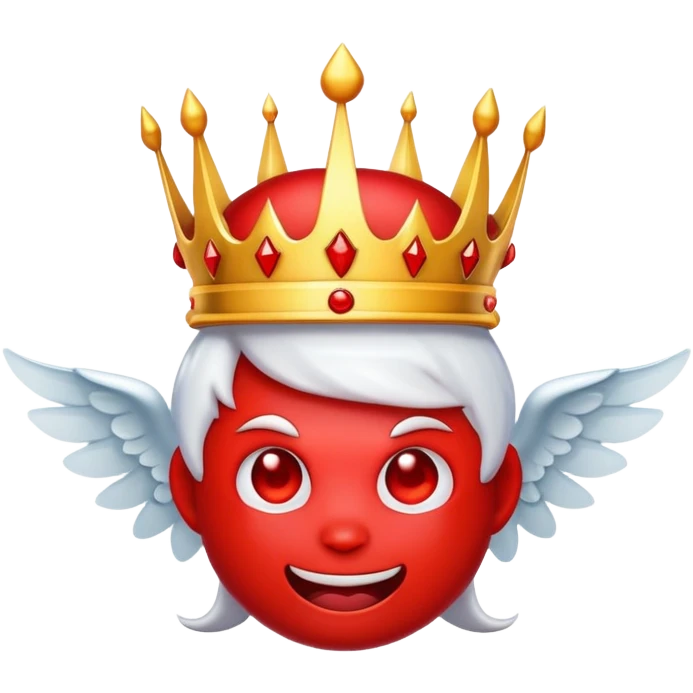 Devil emoji with the angel's crown emoji