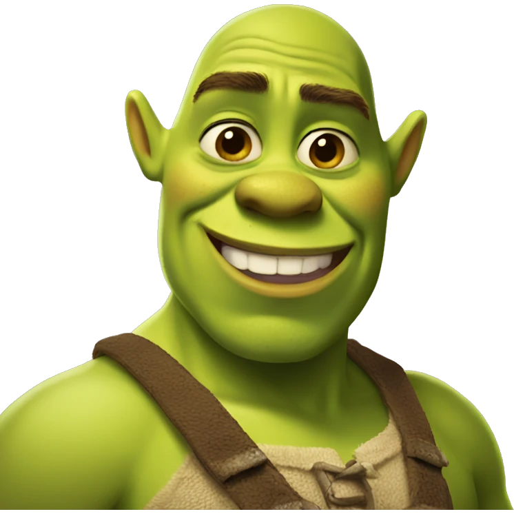 shrek smirking shirtless emoji