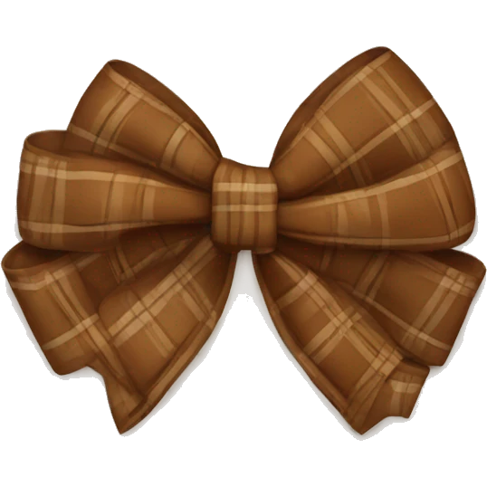 brown plaid bow emoji