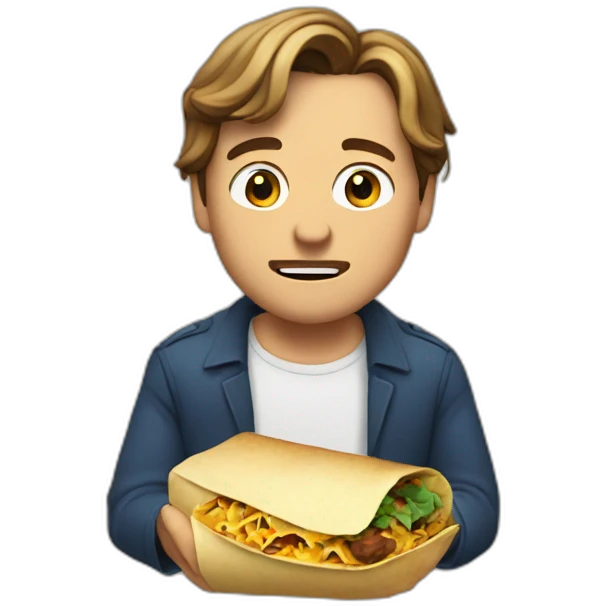 leonardo di caprio eat burrito emoji