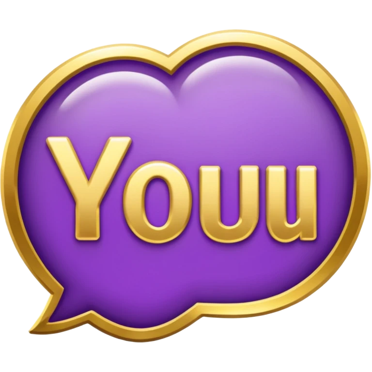 Shiny fancy purple text saying "YOU" emoji