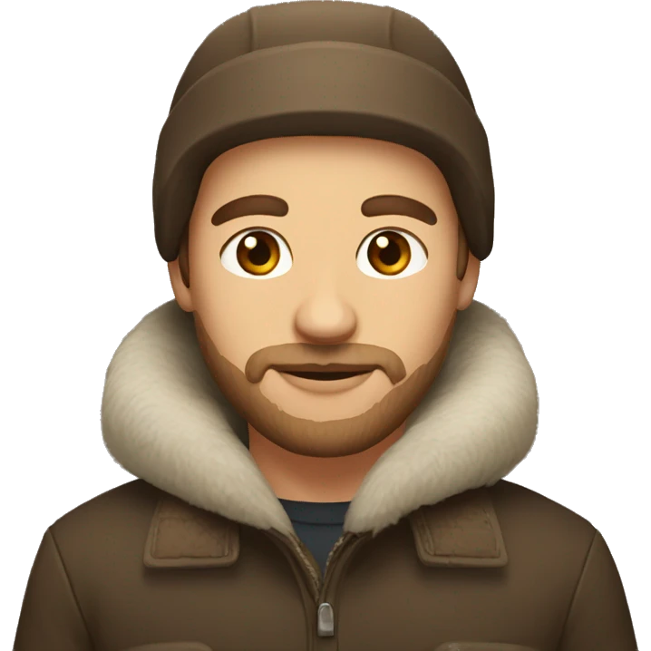ushanka with brown hair emoji
