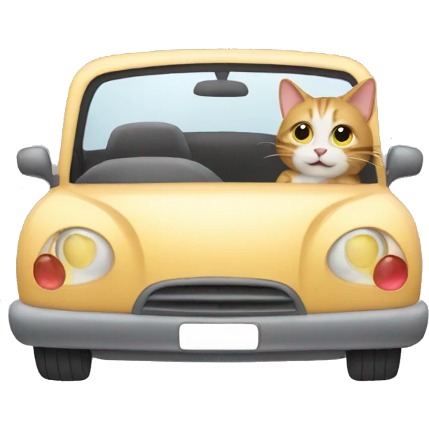 Cat in a car  emoji