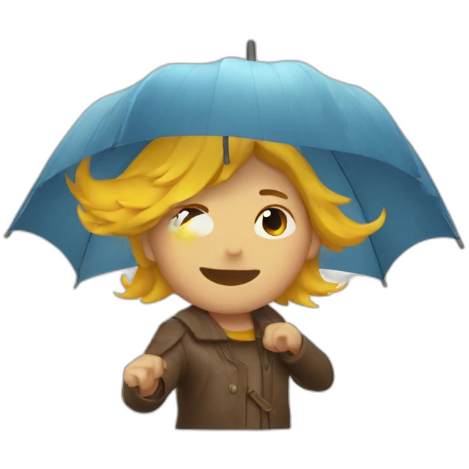 Lluvia viento emoji