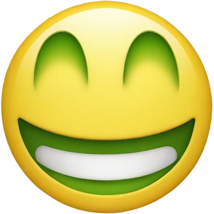 yellow smiley with green heart eyes emoji emoji