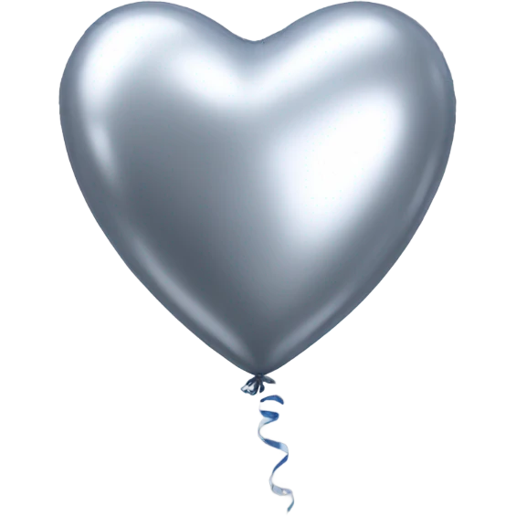 Silver heart balloon emoji