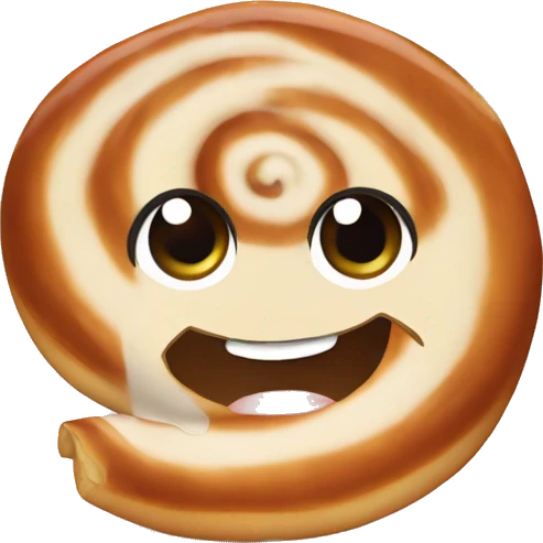 a cute cinnamon roll emoji