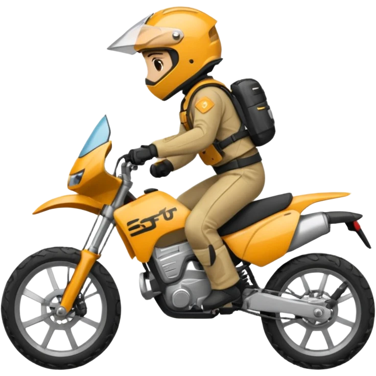 A person riding a surron emoji