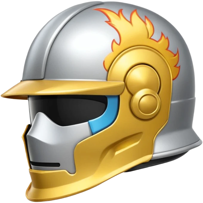 a simple silver platebody, very light silver, no gold, matching the lighter silver helmet style, emoji style emoji