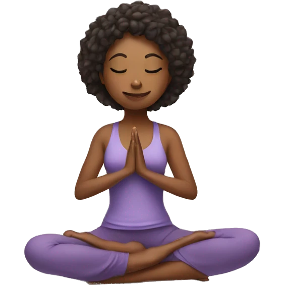 girl doing yoga emoji