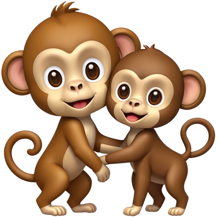Monkey with dog emoji