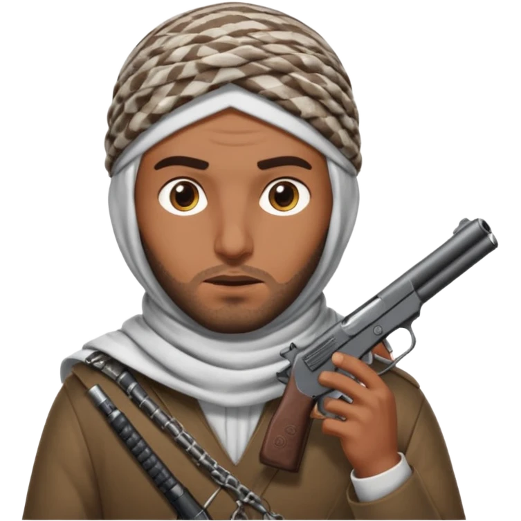 Iran man shoot face emoji