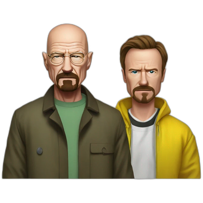 Walter White, standing next to Jesse Pinkman, but they do not look like the same person emoji