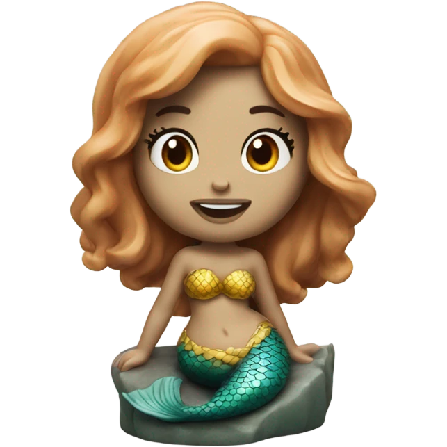 little mermaid sculpture emoji