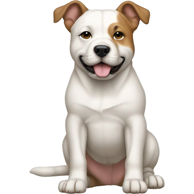 American Stafford white  emoji