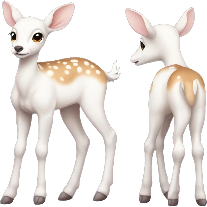 piebald fawn pretty fullbody emoji