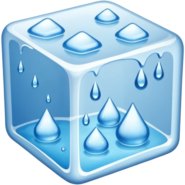 Melting ice cubes emoji