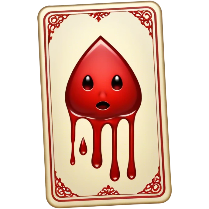 Tarot card with blood drips  emoji