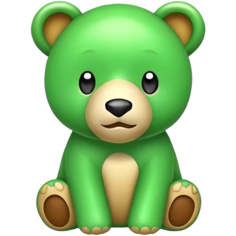 Oso gomita verde emoji