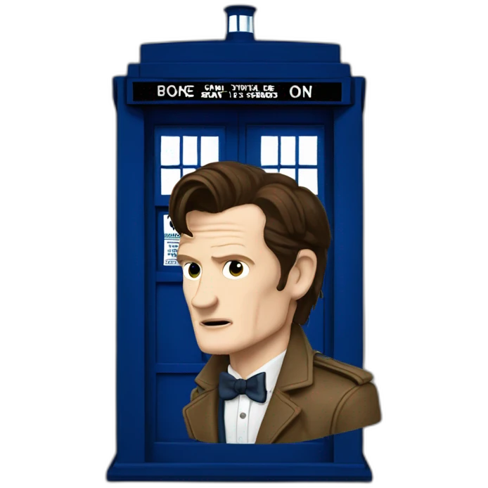 Matt smith with the TARDIS emoji