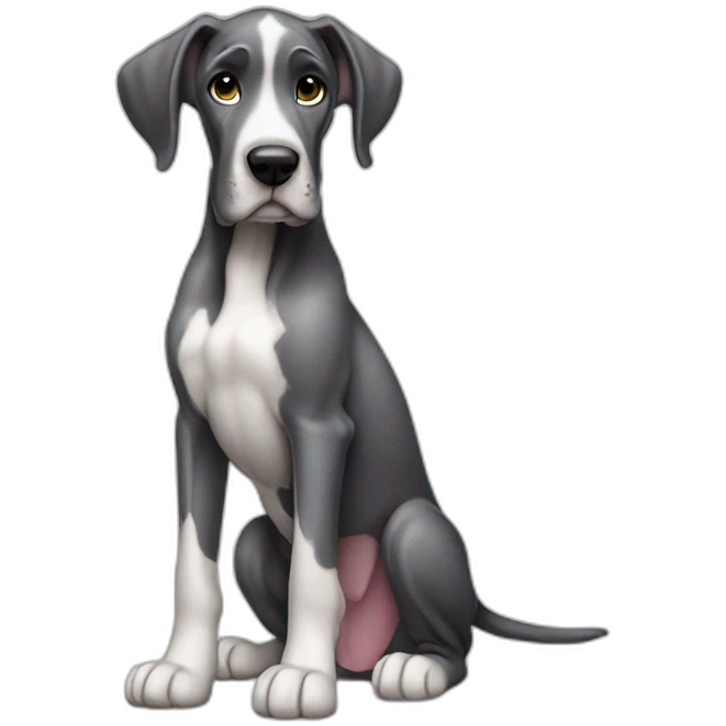 Great Dane puppy full body emoji