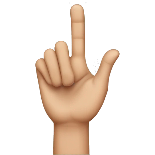 I want a hand emoji with thumb and ring finger out while others are closed emoji