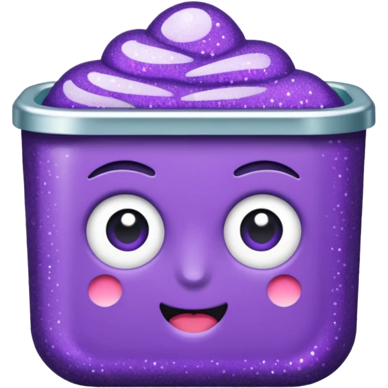 glitter purple and cian bin emoji