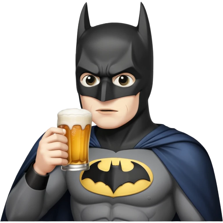 Batman drinking beer emoji