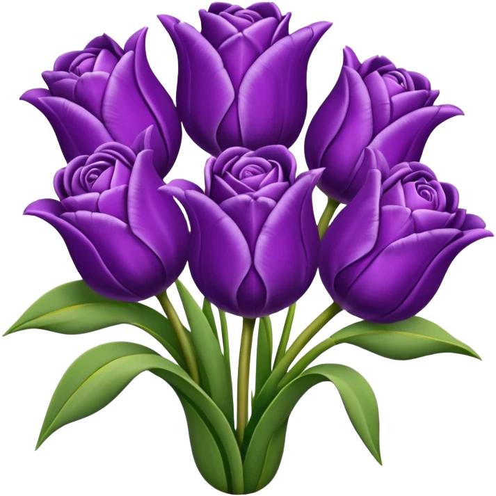 purple lila tuilps and roses emoji