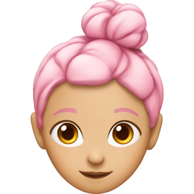 A pink small bun  emoji
