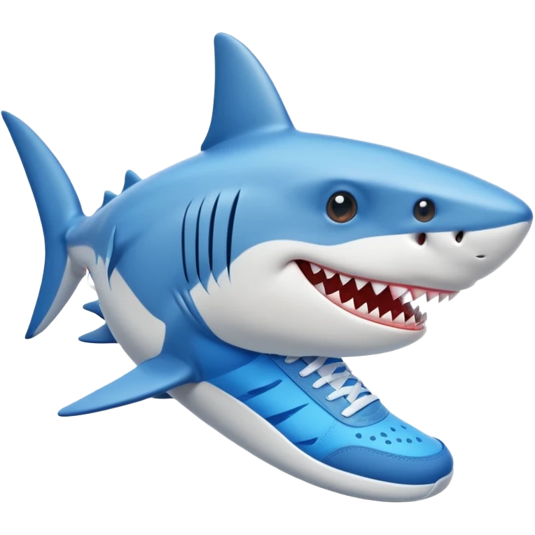 Shark in blue sneakers emoji