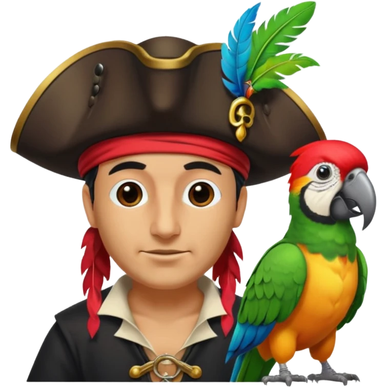pirate and parrot emoji