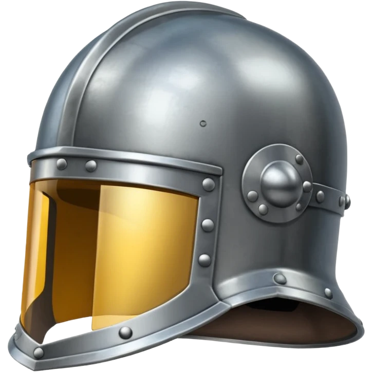 medieval steel helmet with a visor emoji