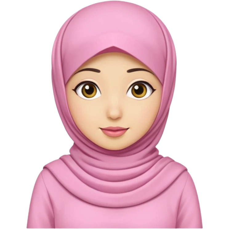 wanita hijab pink baju putih lagi cuci muka emoji