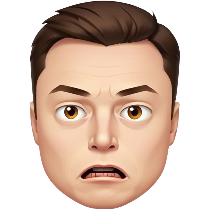 Elon Musk angry photorealistic emoji